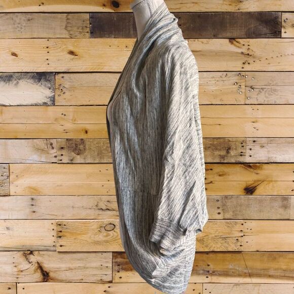 GAP heather gray, lightweight open cardigan w/ batwing sleeves - Picture 5 of 6